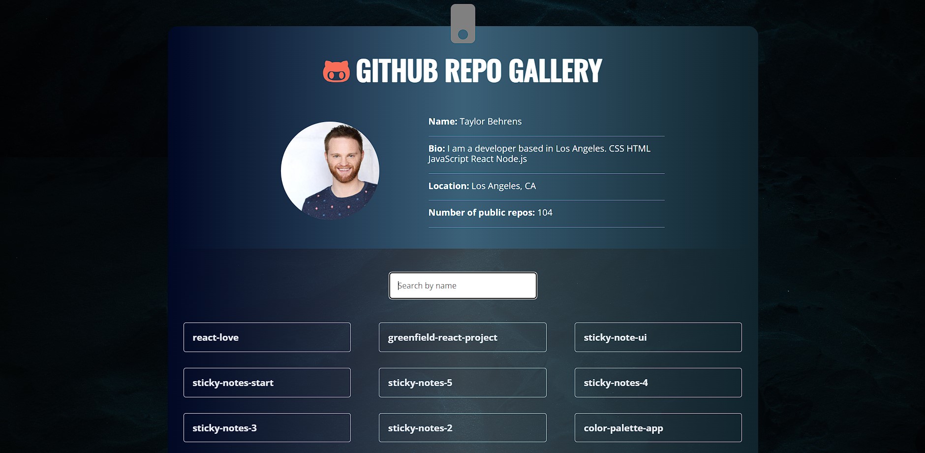 GitHub Repo Gallery Screenshot